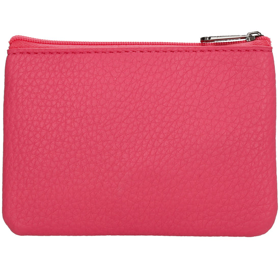 Schlüsseletui 12,5x9cm in Pink mit Reißverschluss - leder-accessoires.com