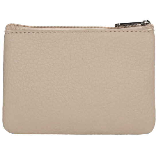 Schlüsseletui 12,5x9cm in Taupe mit Reißverschluss - leder-accessoires.com