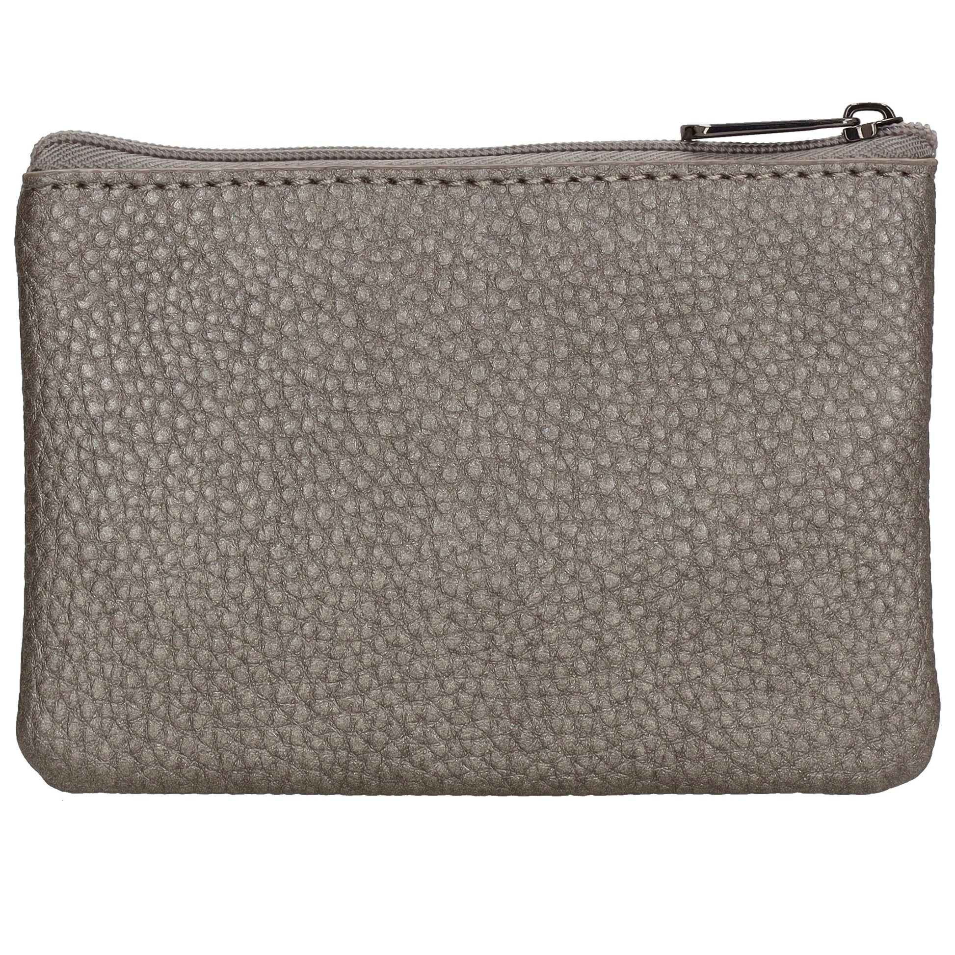 Schlüsseletui 12,5x9cm in Silber-Metallic mit Reißverschluss - leder-accessoires.com