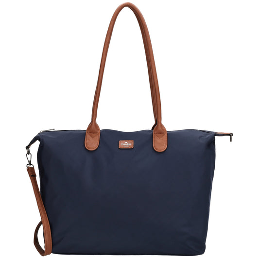 Shopper 51x33cm Blau|Marine aus Nylon|Polyester