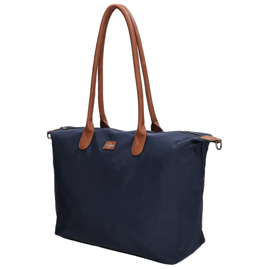 Shopper 51x33cm Blau|Marine aus Nylon|Polyester - leder-accessoires.com