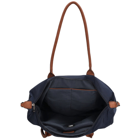 Shopper 51x33cm Blau|Marine aus Nylon|Polyester - leder-accessoires.com