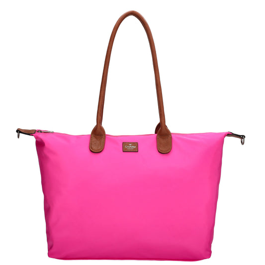 Shopper 51x33cm Pink|Fuchsia aus Nylon|Polyester