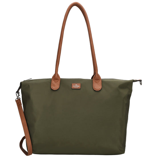 Shopper 51x33cm Oliv aus Nylon|Polyester - leder-accessoires.com