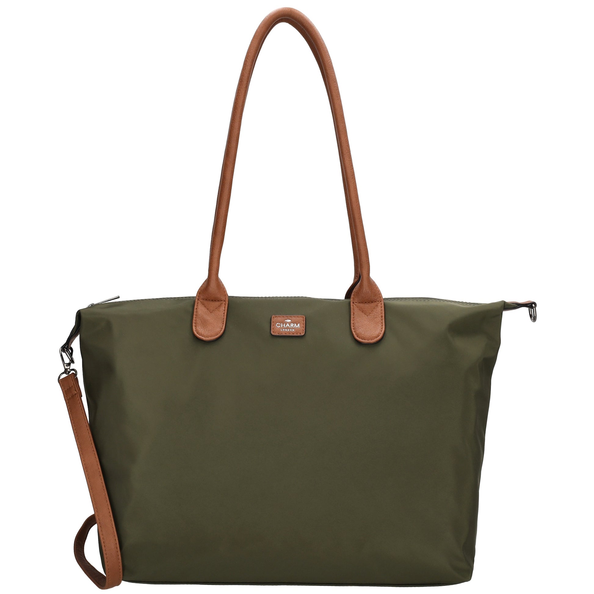 Shopper 51x33cm Oliv aus Nylon|Polyester - leder-accessoires.com
