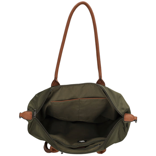 Shopper 51x33cm Oliv aus Nylon|Polyester - leder-accessoires.com