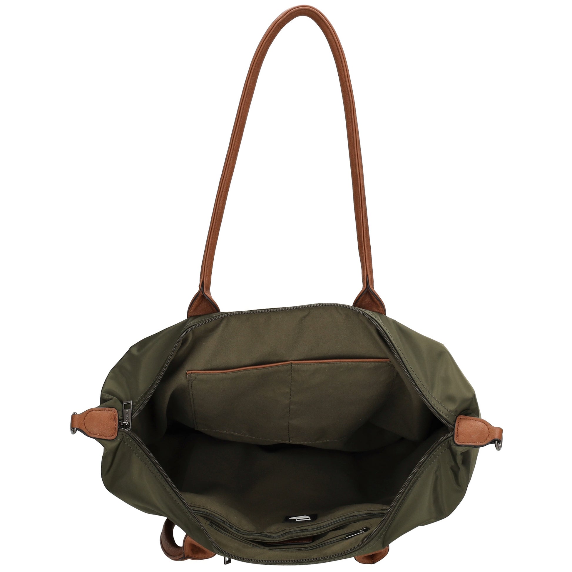 Shopper 51x33cm Oliv aus Nylon|Polyester - leder-accessoires.com