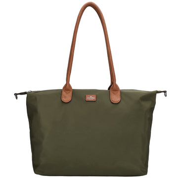 Shopper 51x33cm Oliv aus Nylon|Polyester - leder-accessoires.com