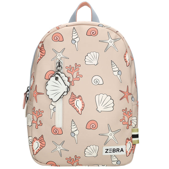 Kinderrucksack 25x35cm mit Muschel-Muster in Creme - leder-accessoires.com