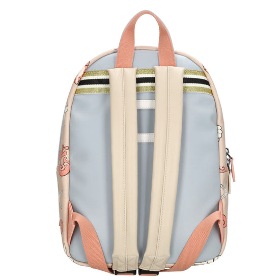 Kinderrucksack 25x35cm mit Muschel-Muster in Creme - leder-accessoires.com