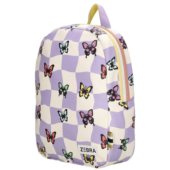 Kinderrucksack 25,5x36cm Schmetterlinge in Lila - leder-accessoires.com