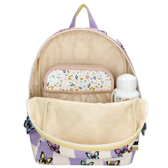 Kinderrucksack 25,5x36cm Schmetterlinge in Lila - leder-accessoires.com