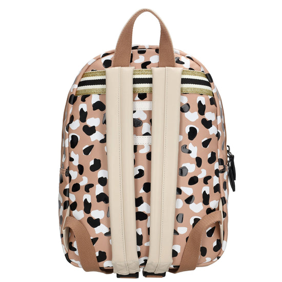 Kinderrucksack 25x35cm mit Panter-Muster in Braun - leder-accessoires.com