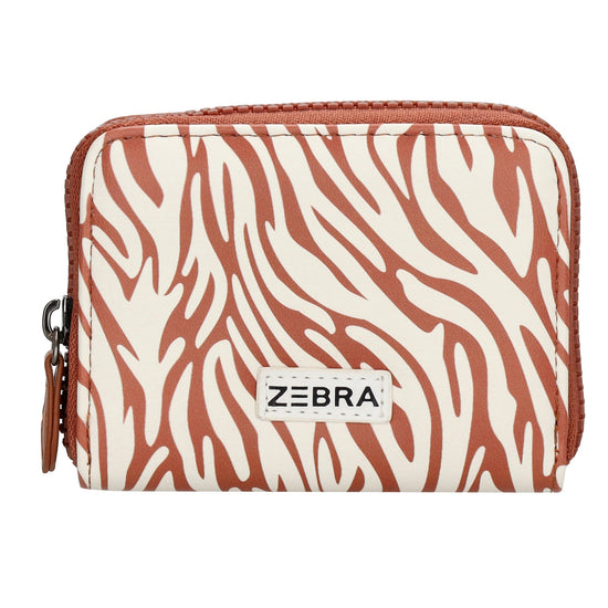 Kinderbörse 11x9cm in Zebra-Look mit Reißverschluss - leder-accessoires.com