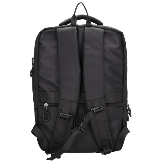 Businessrucksack 42 x 30cm in Schwarz mit Reißverschluss und Aufsteckfunktion Trolley