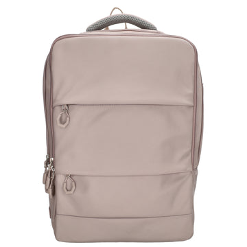 Businessrucksack 42 x 30cm in Taupe mit Reißverschluss und Aufsteckfunktion Trolley