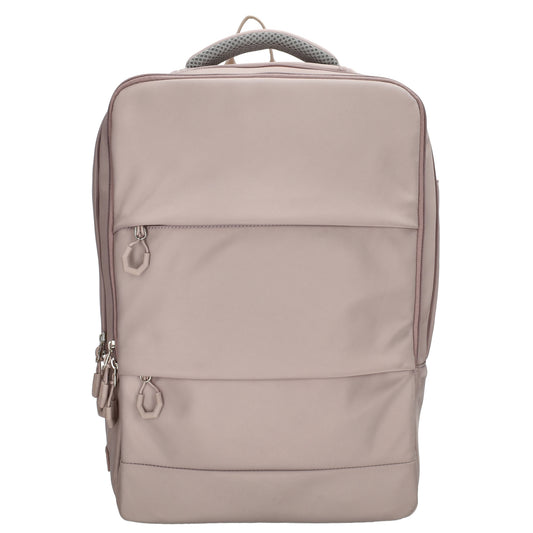 Businessrucksack 42 x 30cm in Taupe mit Reißverschluss und Aufsteckfunktion Trolley