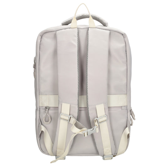 Businessrucksack 42 x 30cm in Hellgrau mit Reißverschluss und Aufsteckfunktion Trolley