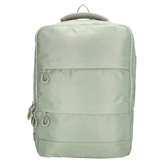 Businessrucksack 42 x 30cm in Hellgrün mit Reißverschluss und Aufsteckfunktion Trolley