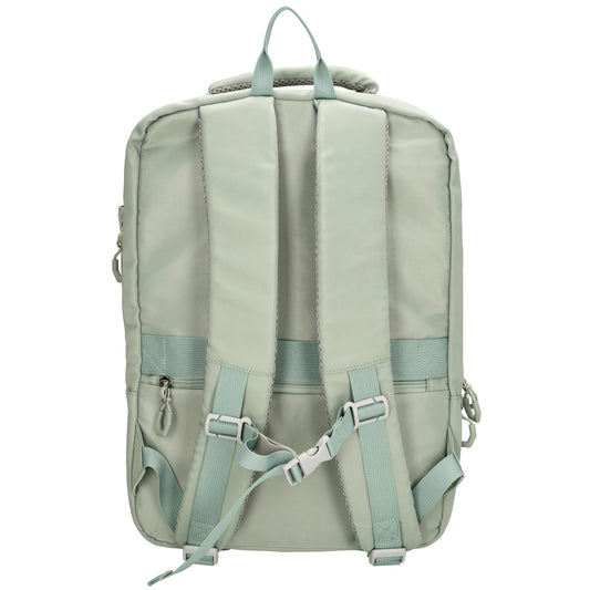 Businessrucksack 42 x 30cm in Hellgrün mit Reißverschluss und Aufsteckfunktion Trolley