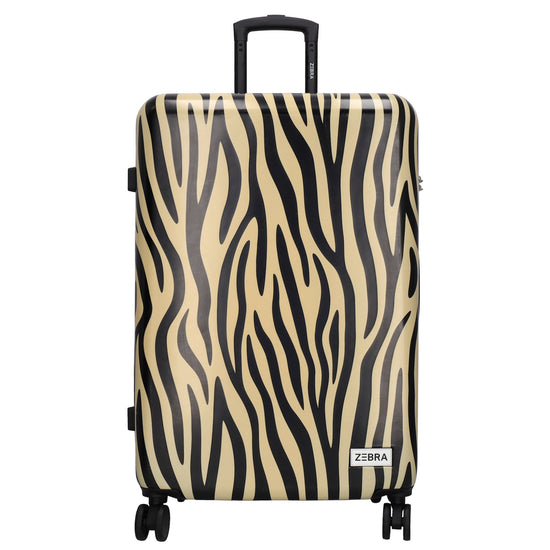 Reisetrolley|Hartschalenkoffer 75cm im Zebra-Look mit 4-Rad - leder-accessoires.com