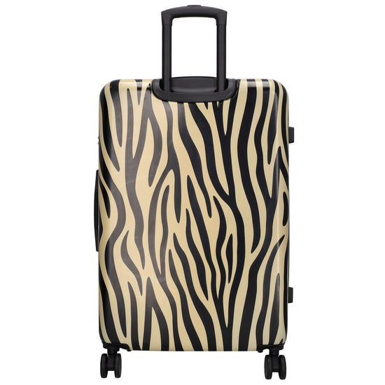 Reisetrolley|Hartschalenkoffer 75cm im Zebra-Look mit 4-Rad - leder-accessoires.com
