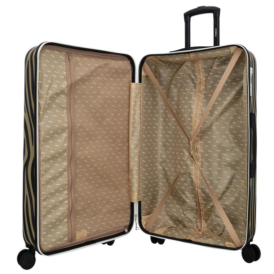 Reisetrolley|Hartschalenkoffer 75cm im Zebra-Look mit 4-Rad - leder-accessoires.com