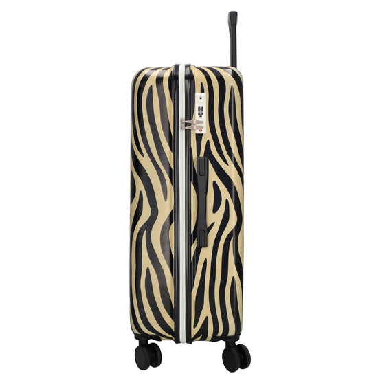 Reisetrolley|Hartschalenkoffer 75cm im Zebra-Look mit 4-Rad - leder-accessoires.com