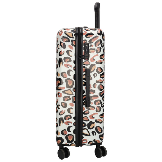 Reisetrolley|Hartschalenkoffer 76cm im Leoparden-Look mit 4-Rad - leder-accessoires.com