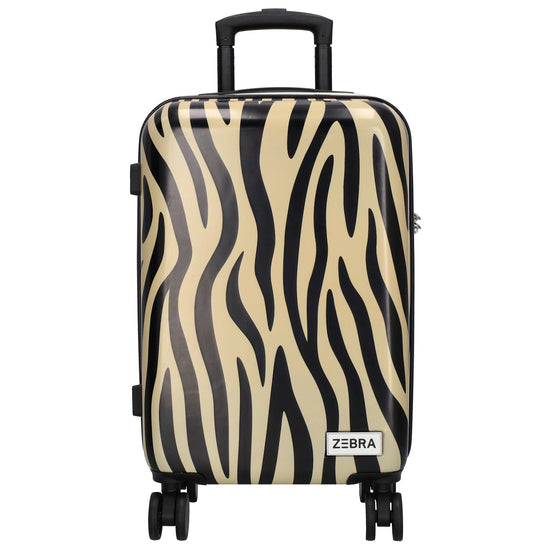 Reisetrolley|Hartschalenkoffer 57cm im Zebra-Look mit 4-Rad - leder-accessoires.com