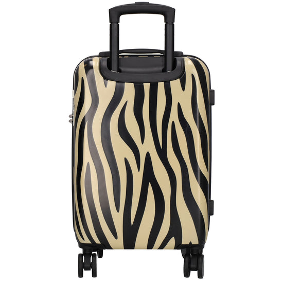Reisetrolley|Hartschalenkoffer 57cm im Zebra-Look mit 4-Rad - leder-accessoires.com