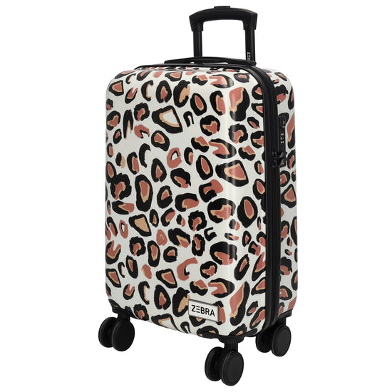 Reisetrolley|Hartschalenkoffer 57cm im Leoparden-Look mit 4-Rad - leder-accessoires.com