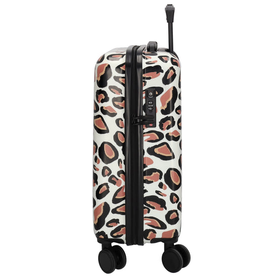 Reisetrolley|Hartschalenkoffer 57cm im Leoparden-Look mit 4-Rad - leder-accessoires.com