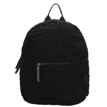 Teddyrucksack 25x32cm in Schwarz mit Reißverschluss