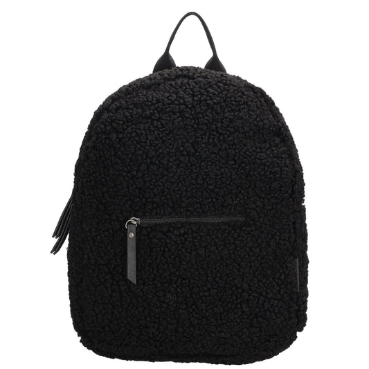 Teddyrucksack 25x32cm in Schwarz mit Reißverschluss