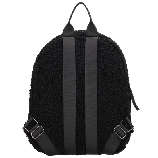 Teddyrucksack 25x32cm in Schwarz mit Reißverschluss - leder-accessoires.com