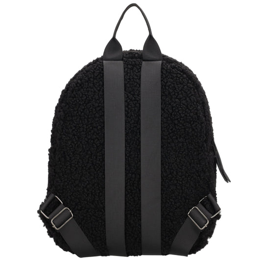Teddyrucksack 25x32cm in Schwarz mit Reißverschluss