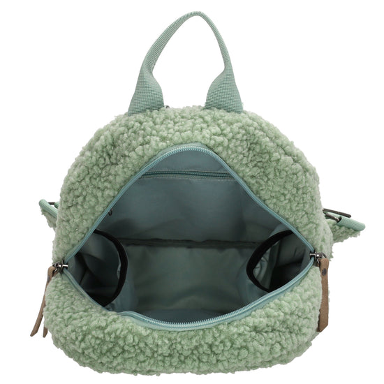 Teddyrucksack 25x32cm in Mint mit Reißverschluss - leder-accessoires.com