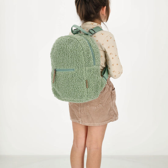 Teddyrucksack 25x32cm in Mint mit Reißverschluss - leder-accessoires.com