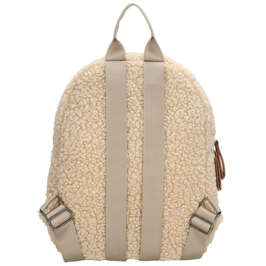 Teddyrucksack 25x32cm in Beige mit Reißverschluss - leder-accessoires.com