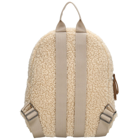 Teddyrucksack 25x32cm in Beige mit Reißverschluss