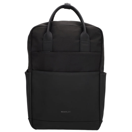 Business-|Schulrucksack 21 x 37cm in Schwarz mit Aufsteckfunktion Trolley