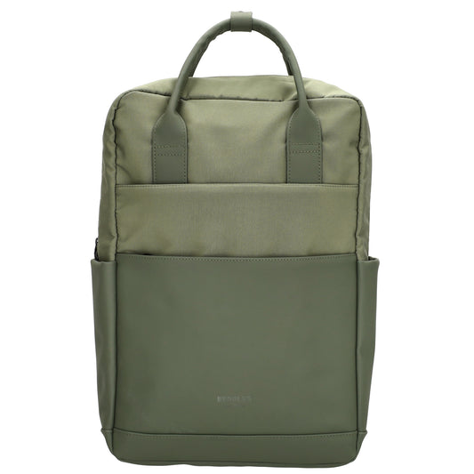 Business-|Schulrucksack 21 x 37cm in Olivgrün mit Aufsteckfunktion Trolley