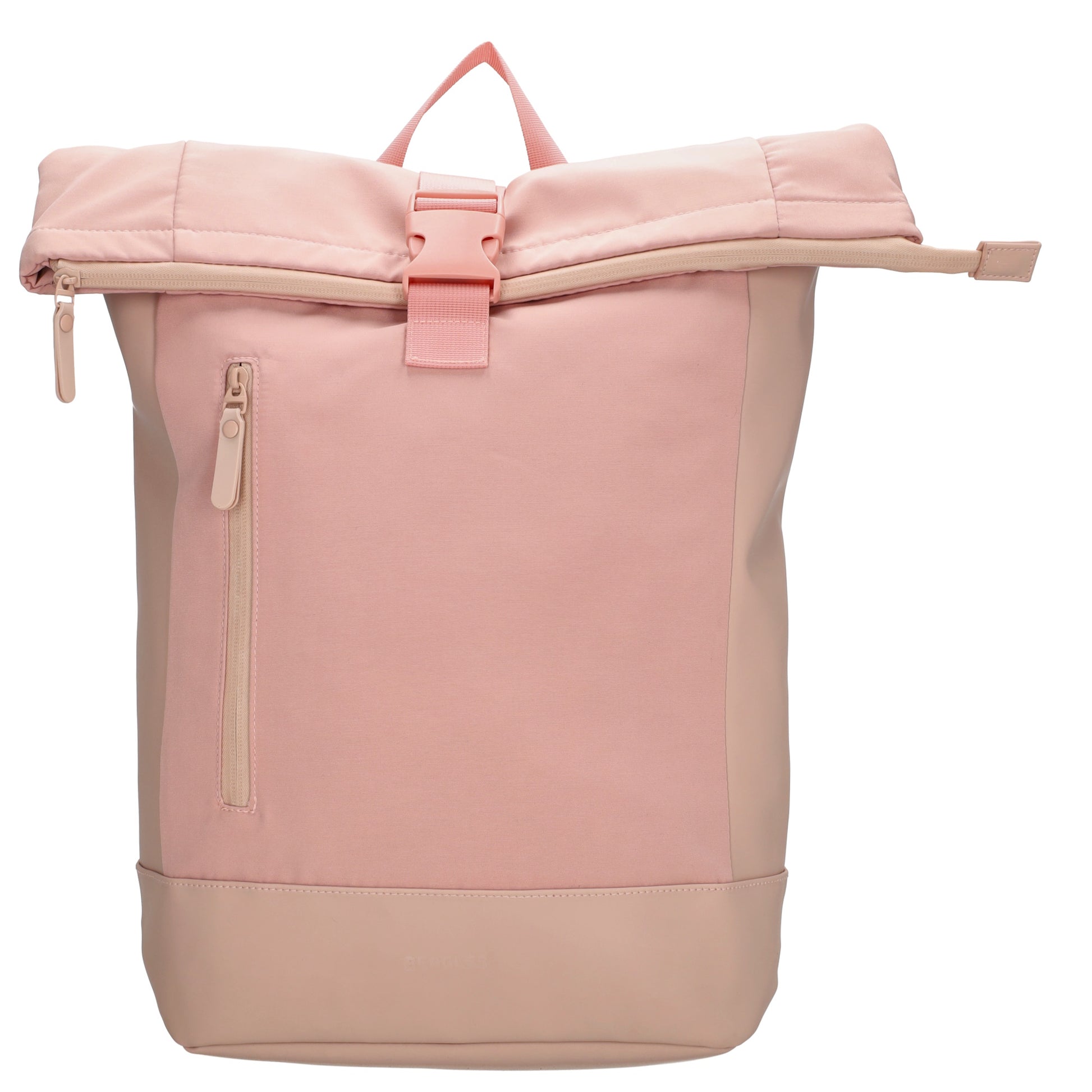 Rolltop-Rucksack 46x38cm in Rosa mit Reißverschluss und Reißverschlussfach - leder-accessoires.com