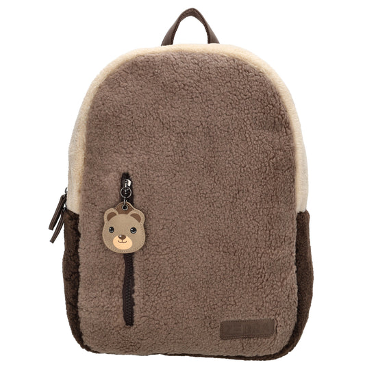 Kinderrucksack 28x38cm Teddyfell in Braun