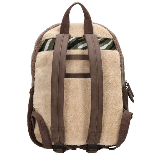 Kinderrucksack 28x38cm Teddyfell in Braun