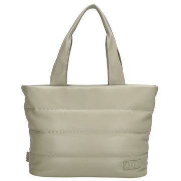 Shopper gesteppt 34x28cm in Mint aus Kunstleder