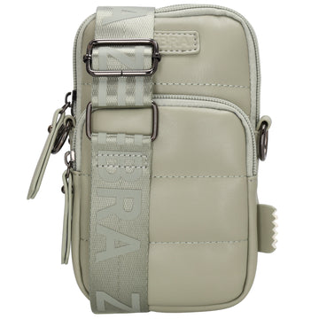 Handytasche | Minibag gesteppt 13x19cm in Mint mit Reißverschluss und Vortasche