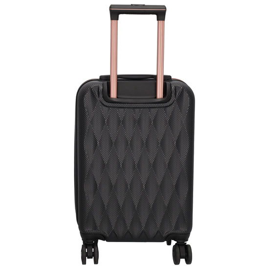 Reisetrolley|Hartschalenkoffer 55cm in Schwarz|Rose mit 4-Rad - leder-accessoires.com