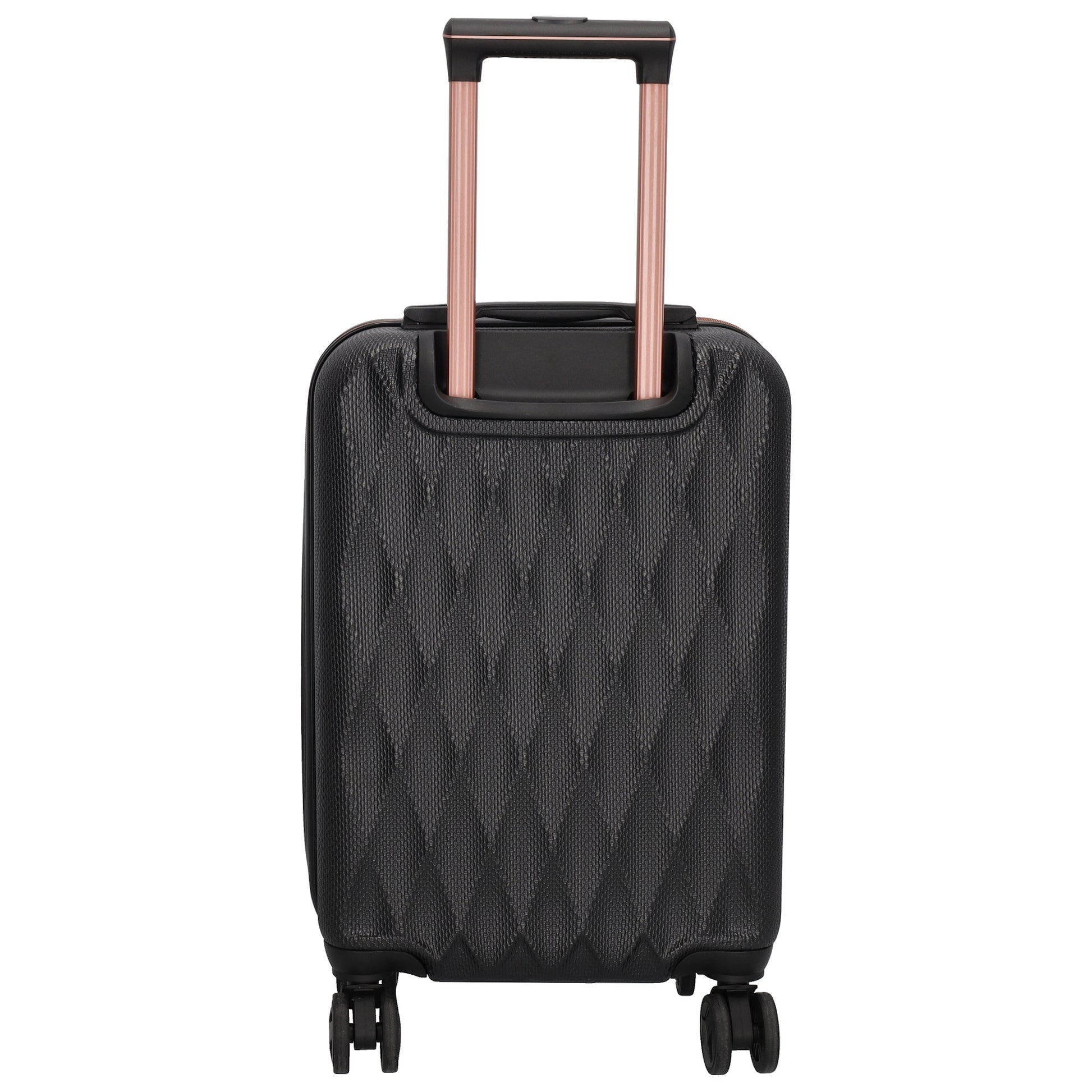 Reisetrolley|Hartschalenkoffer 55cm in Schwarz|Rose mit 4-Rad - leder-accessoires.com